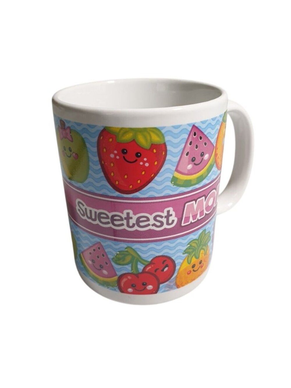 Sweetest Mom Ceramic Mug Cute Fruit Pattern Gift 10oz Dishwasher Microwave Safe